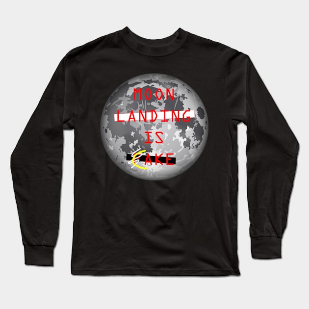 Moon Landing Cake Long Sleeve T-Shirt by TheClothesNetwork